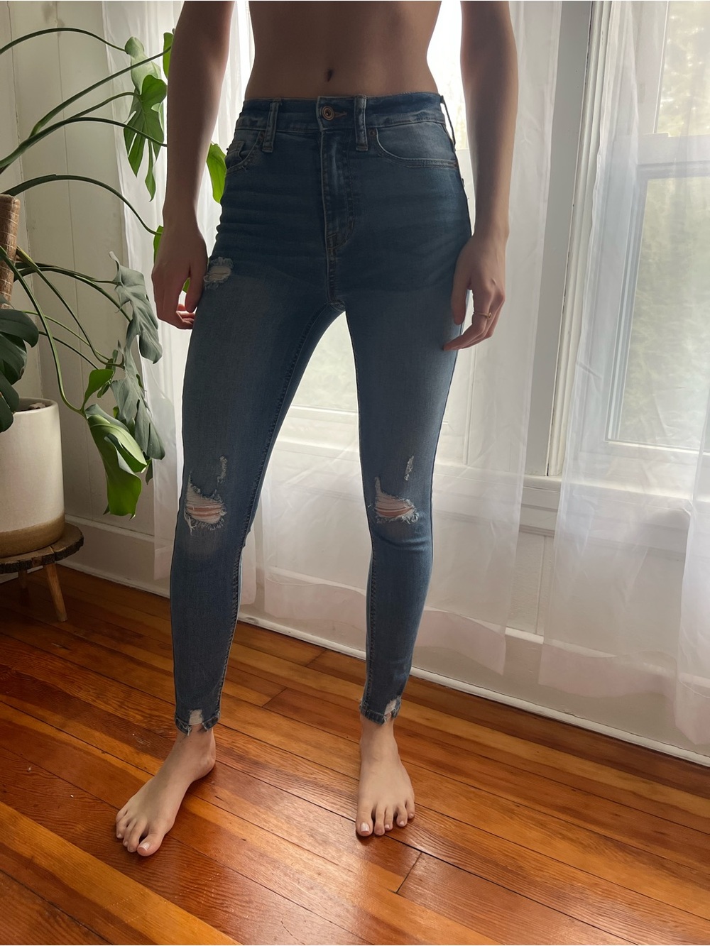 Celebrity Pink Distressed Skinny Jeans - Blue